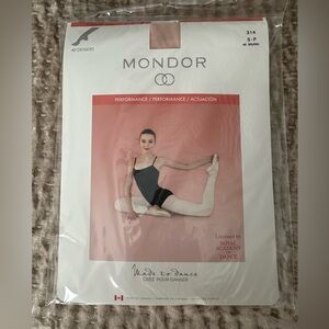 MONDOR Size Small 2 Pairs 314 Salmon Dance Tights NWT